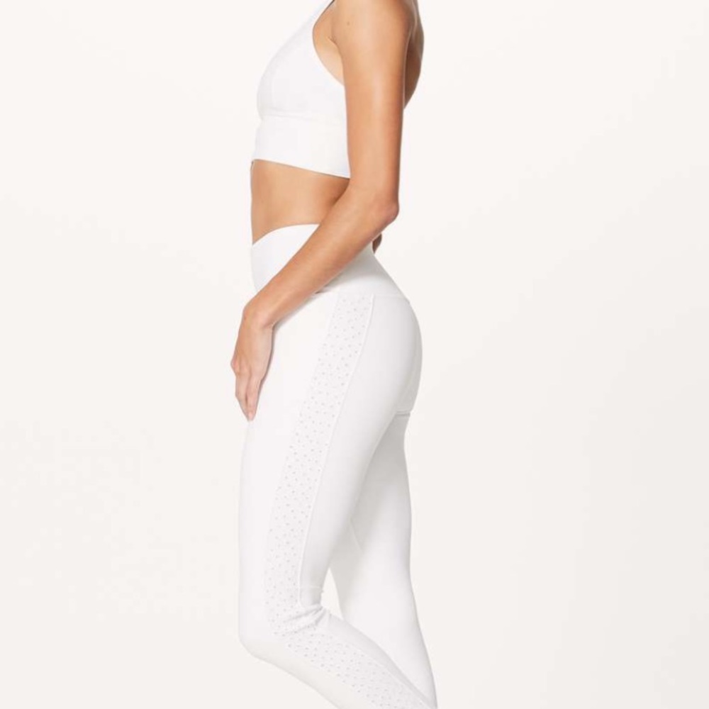 White Eyelet Lululemon Matching Set